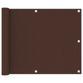 Balcony Screen Brown 75x300 cm Oxford Fabric