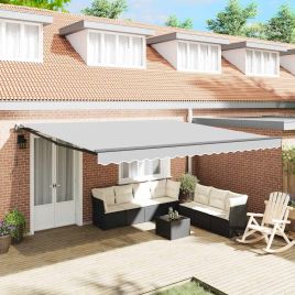 ELBRO Awning Frame Manual Anthracite 400x350 cm Aluminium