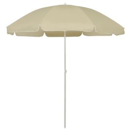 Beach Umbrella Sand Yellow 240 cm