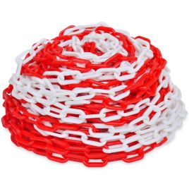 Warning Chains 2 Pcs Red and White Plastic 30 m