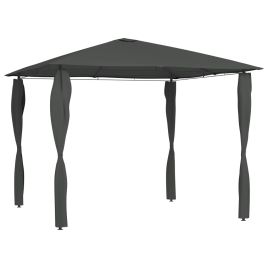 Gazebo with Post Covers 3x3x2.6 m Anthracite 160 g/mÂ²
