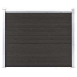 Fence Panel WPC 180x146 cm Black