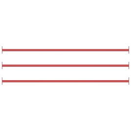 Turning Bars 3 Pcs 125cm Steel Red