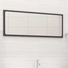 Bathroom Mirror Grey 90x1.5x37 cm Engineered Wood