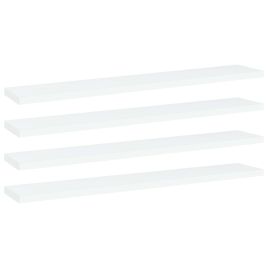 Bookshelf Boards 4 pcs White 60x10x1.5 cm Engineered Wood