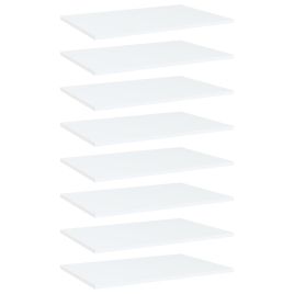 Bookshelf Boards 8 pcs White 60x40x1.5 cm Engineered Wood