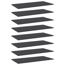Bookshelf Boards 8 pcs Grey 80x30x1.5 cm Engineered Wood