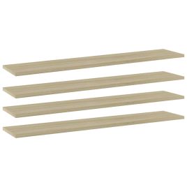 Bookshelf Boards 4 pcs Sonoma Oak 100x20x1.5 cm Engineered Wood