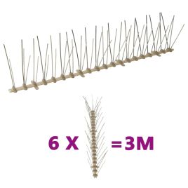 5-row Plastic Bird and Pigeon Spikes Set of 6 3 m