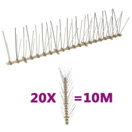 5-row Plastic Bird and Pigeon Spikes Set of 20 10 m