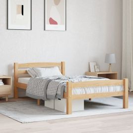 Bed Frame Solid Pinewood 100x200 cm