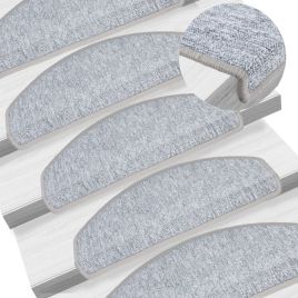 Stair Mats 10 pcs 65x24x4 cm Light Grey