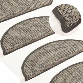 Stair Mats Self-adhesive Sisal-Look 15 Pcs 65x21x4cm Anthracite