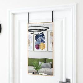 Door Mirror Gold 40x80 cm Glass and Aluminium