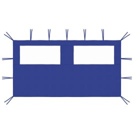 Gazebo Sidewall with Windows 4x2 m Blue