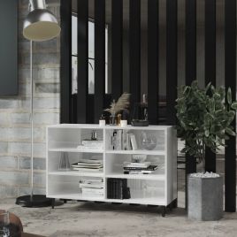 Sideboard High Gloss White 103.5x35x70 cm Engineered Wood