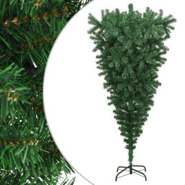 Lauxe Upside Down Artificial Christmas Tree Stand Green 240cm