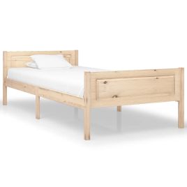 Bed Frame Solid Pinewood 100x200 cm