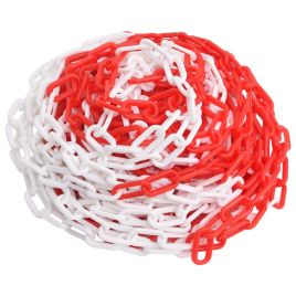 Warning Chain Red and White 100 m Ã˜8 mm Plastic