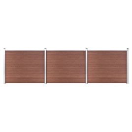Fence Panel Set WPC 526x146 cm Brown