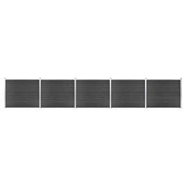 Fence Panel Set WPC 872x146 cm Grey
