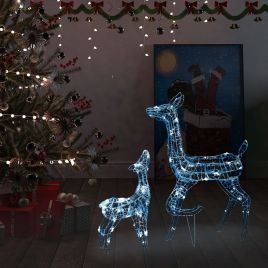 Briet Acrylic Reindeer Family Decoration 160 LED Cold White