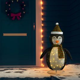 Chena Decorative Christmas Snow Penguin Figure LED Luxury Fabric 120cm