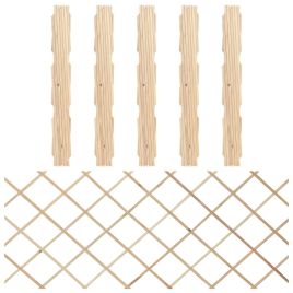 Trellis Fences 5 pcs Solid Firwood 180x80 cm