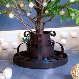 HIVREL Christmas Tree Stand Antique Copper 29x29x15.5 cm