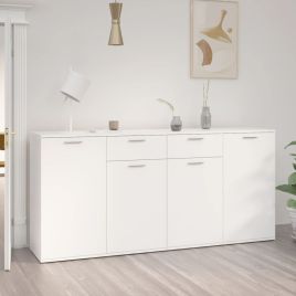 Sideboard White 160x36x75 cm Engineered Wood