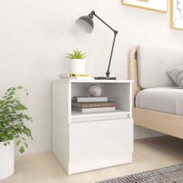 Bed Cabinets 2 pcs White 40x40x50cm Engineered Wood