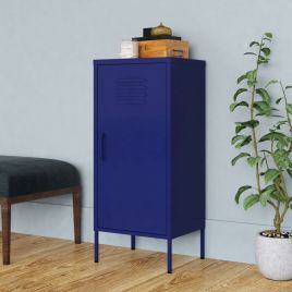 Storage Cabinet Navy Blue 42.5x35x101.5 cm Steel