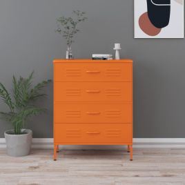 Orange Chest of Drawers - ESSEX Medium Chest  4 Drawers
