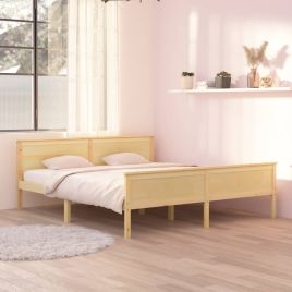 Bed Frame Solid Wood Pine 180x200 cm Super King