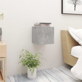 Bedside Cabinet Concrete Grey 30.5x30x30cm Engineered Wood