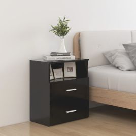 Bed Cabinets 2 pcs Black 50x32x60cm