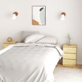 Bedside Cabinets 2 pcs 40x29.5x64cm Solid Pine Wood
