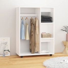 Wardrobe White 80x40x110cm Engineered Wood