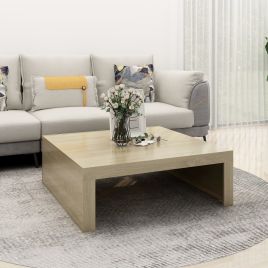 Coffee Table Sonoma Oak 100x100x35 cm Chipboard