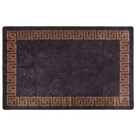 Rug Washable 80x150 cm Black and Gold Anti Slip
