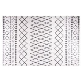 Rug Washable 80x150 cm Black and White Anti Slip