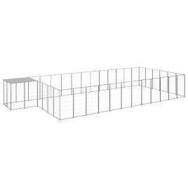 Dog Kennel Silver 22.99 m2 Steel