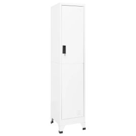 Locker Cabinet White 38x45x180 cm Steel