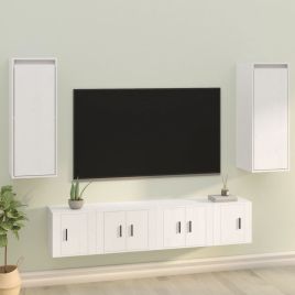 Wall Cabinets 2 pcs White 30x30x80 cm Solid Wood Pine