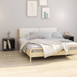 Bedside Cabinets 2 pcs Grey 40x30x40cm Solid Wood Pine - Baoli