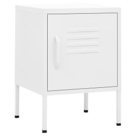 Nightstands 2 pcs White 35x35x51cm Steel - Chen
