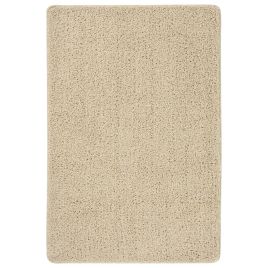 Shaggy Rug Cream 140x200 cm Anti Slip
