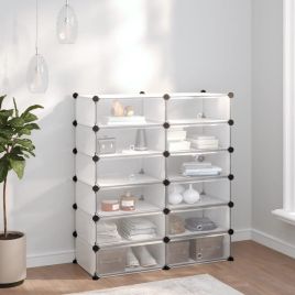 Shoe Rack Transparent 94.5x36.5x106 cm PP