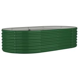 Garden Planter Powder-coated Steel 152x80x36 cm Green
