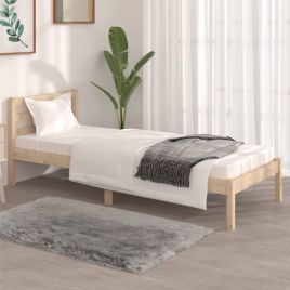 Bed Frame Solid Wood Pine 75x190 cm Small Single